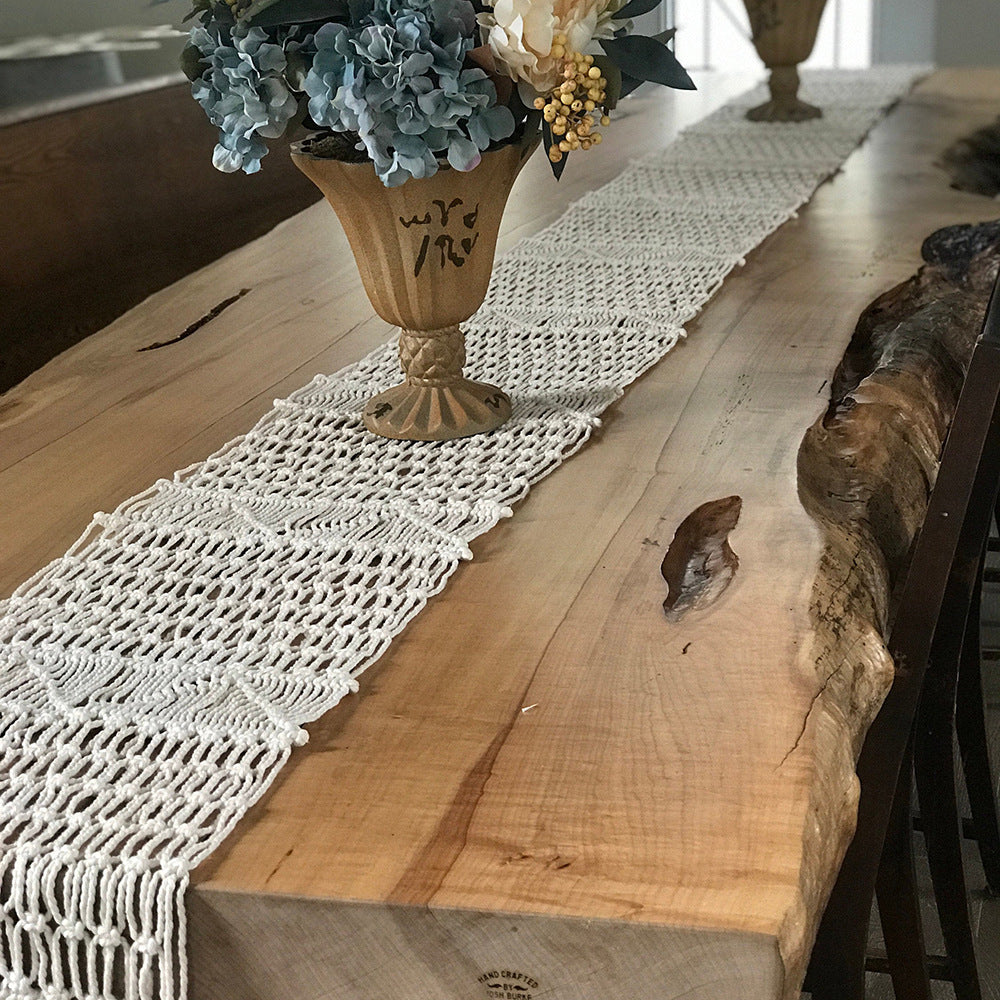 Embrace Elegance: Hand-Woven Cotton Rope Tablecloth