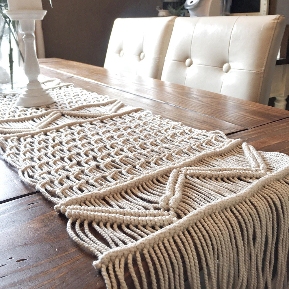 Embrace Elegance: Hand-Woven Cotton Rope Tablecloth