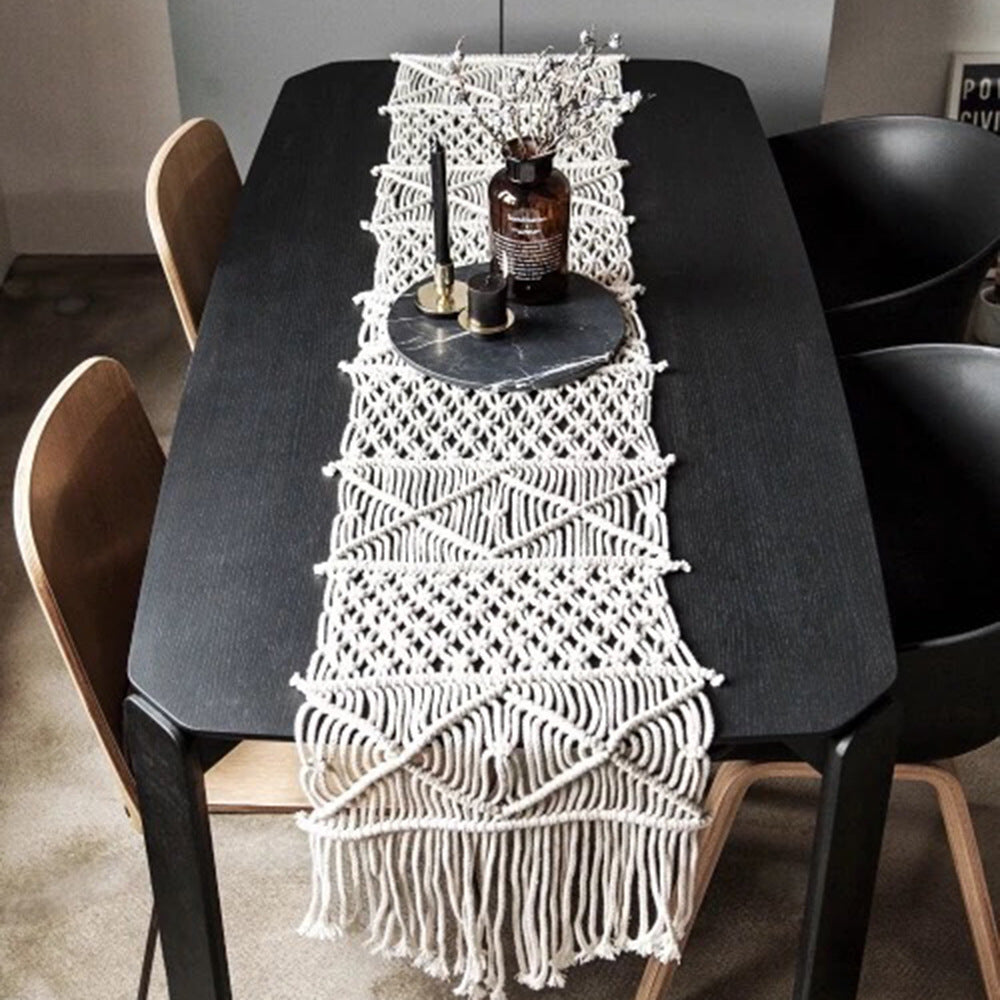 Embrace Elegance: Hand-Woven Cotton Rope Tablecloth