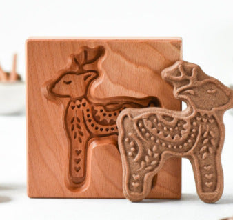 Beech Wood Cookie Mold Cutter: Craft Delightful Treats