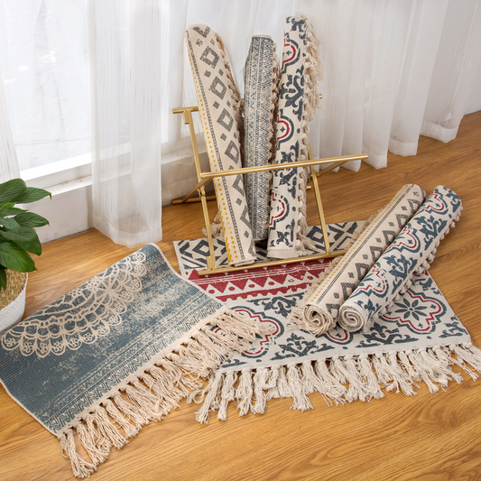 Hand-Woven Cotton and Linen Carpets for a Touch of Elegance