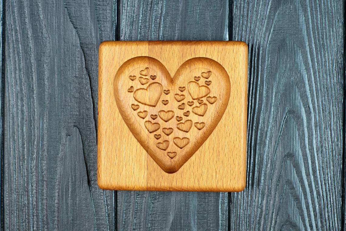 Beech Wood Cookie Mold Cutter: Craft Delightful Treats