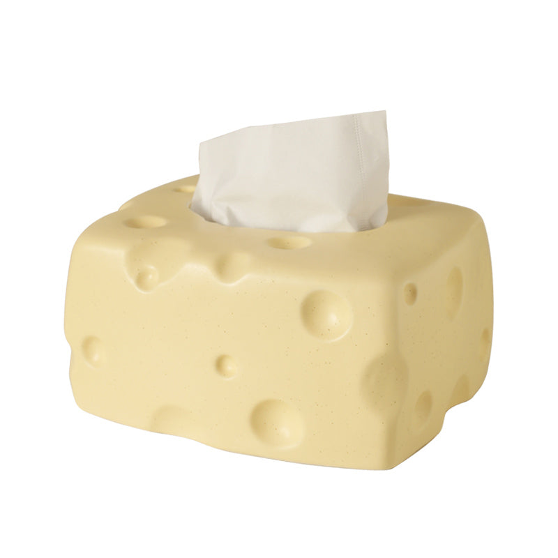 Elevate Your Tissue Game with Cute Ceramic Cheese-Shaped Tissue Boxes