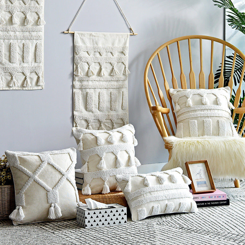 Elevate Your Decor with our Nordic Tufted Throw Pillows!