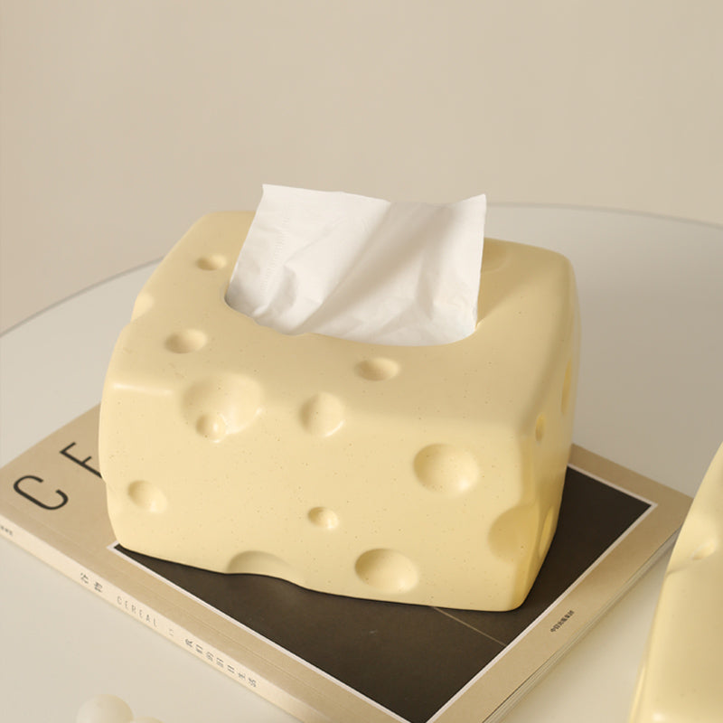 Elevate Your Tissue Game with Cute Ceramic Cheese-Shaped Tissue Boxes