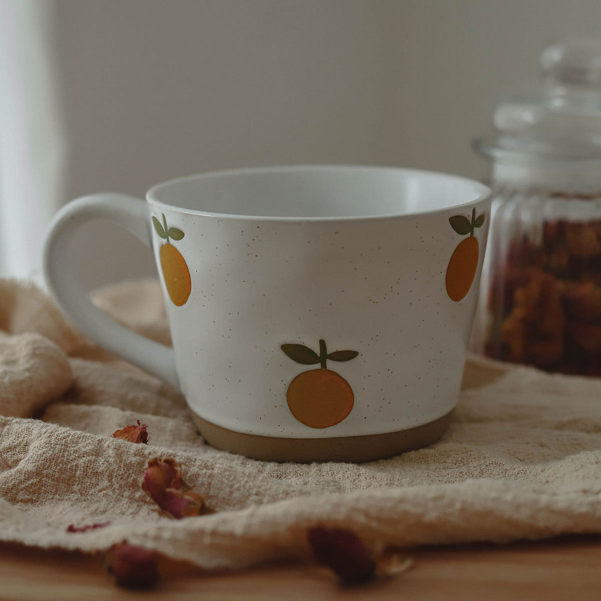 Big Orange Italian Vintage Stoneware Coffee Mug (Single product)